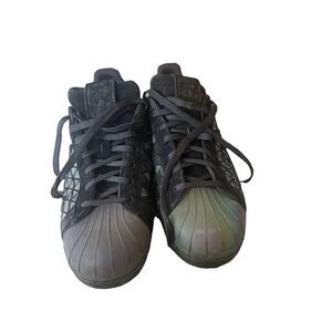 Men's Black Adidas Originals Superstar Athletic Sneakers Size 12.5